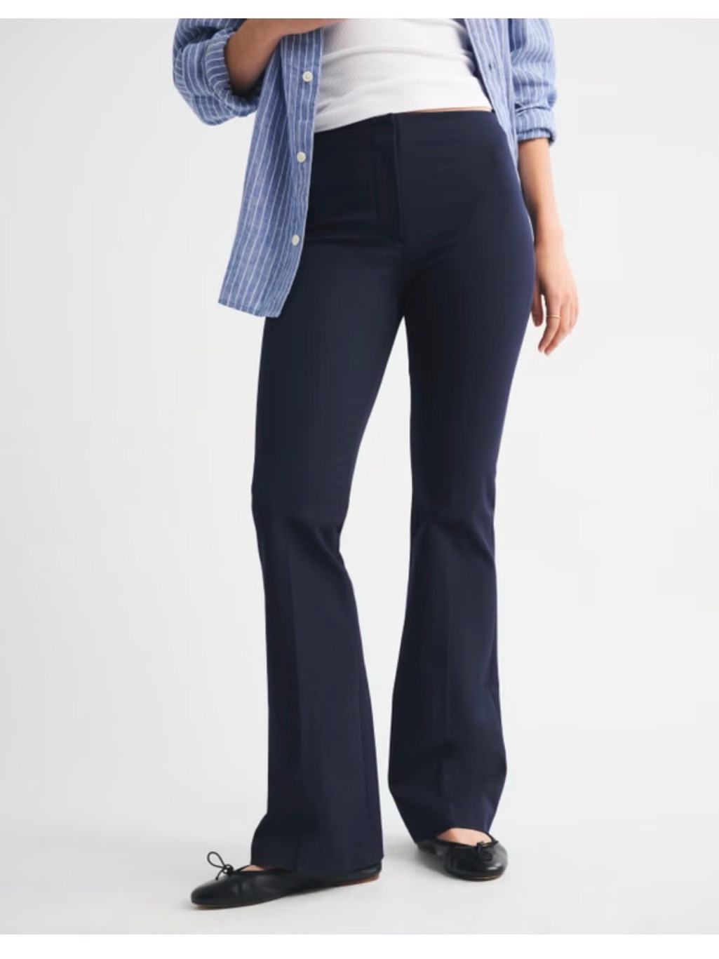 Abercrombie & Fitch Navy Boot-Cut Pants Nwot 33short, Never Worn